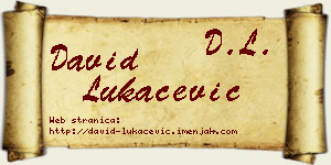 David Lukačević vizit kartica